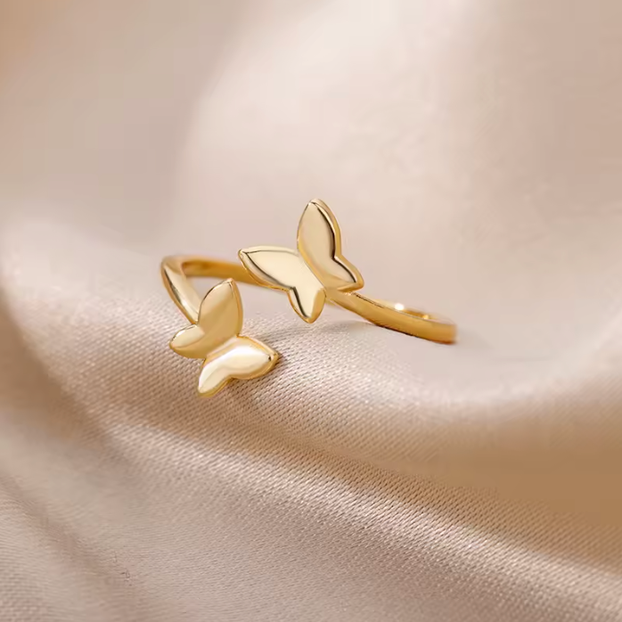 Anello a farfalla – Regolabile Oro