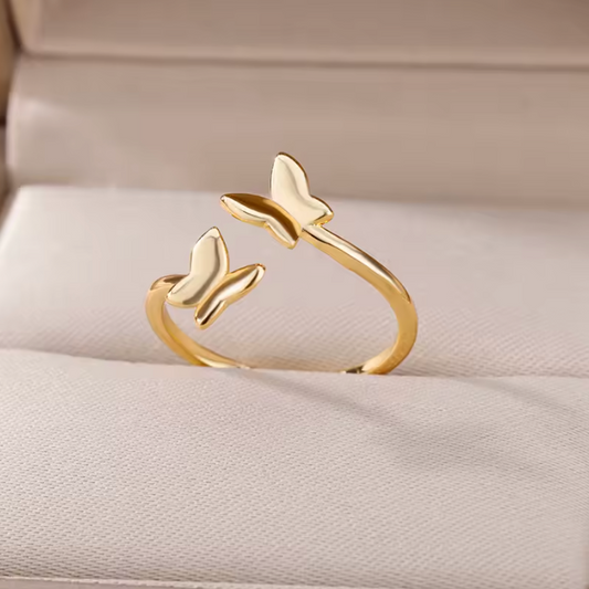 Anello a farfalla – Regolabile Oro