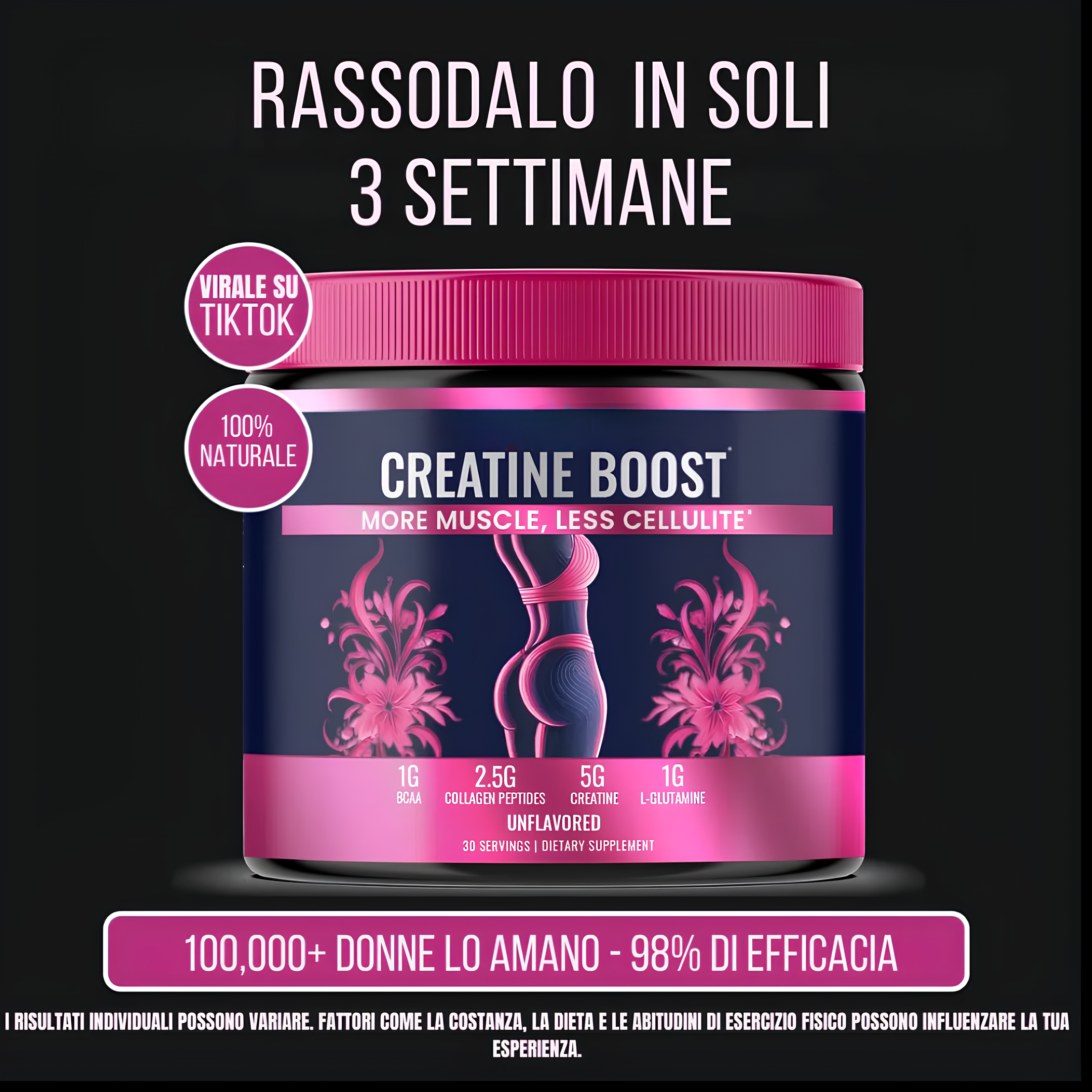 #1 Creatina per Donne – Accelera la Crescita Muscolare e Sconfiggi la Cellulite!