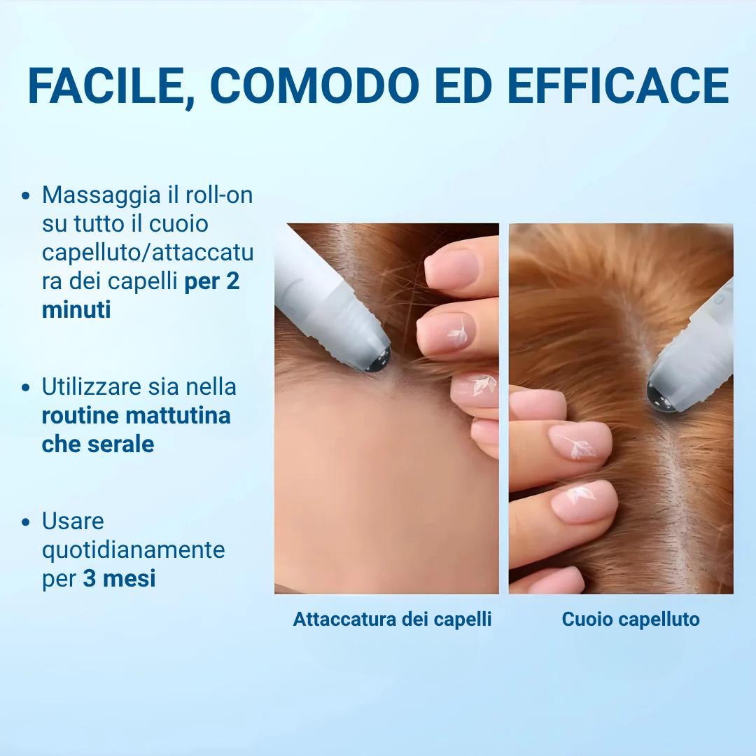 Siero roll-on per la crescita avanzata dei capelli