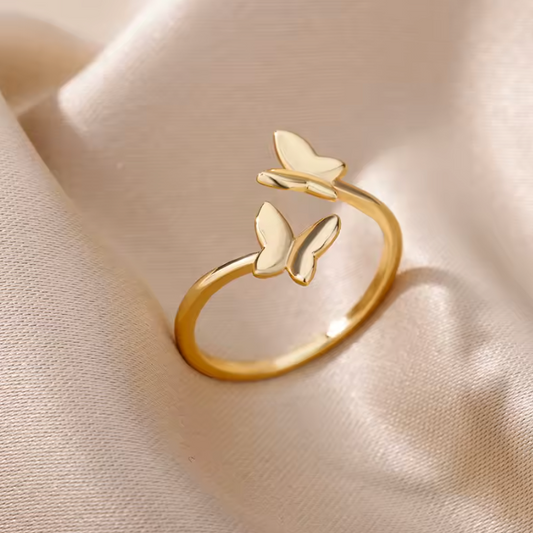 Anello a farfalla – Regolabile Oro